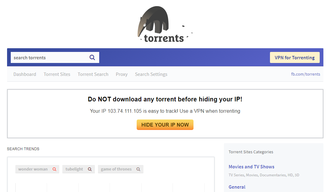 TorrentsDownloads Snap