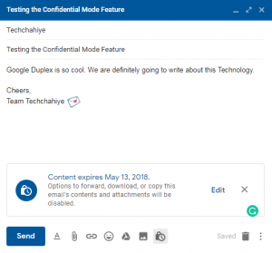Confidential Mode Feature Screenshot 4