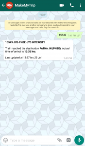 How to check the Live Train Status on WhatsApp