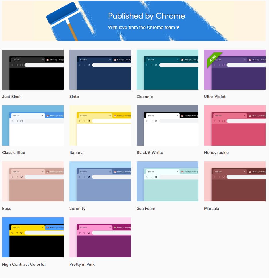 Chrome Team Publishes 14 New Themes for Chrome Browser