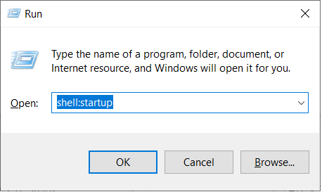 How to open Startup folder in Windows 10?