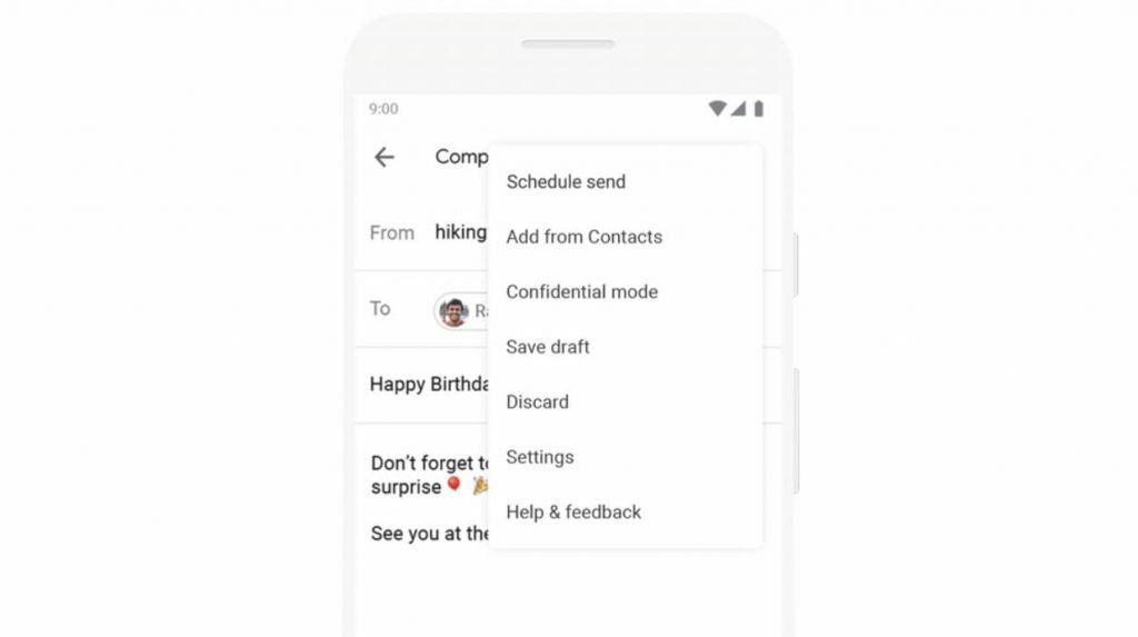 Gmail Schedule Send Option