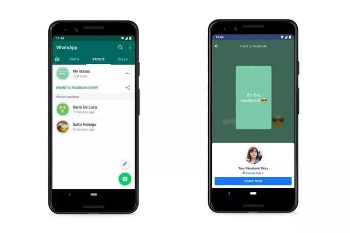 how to post whatsapp link on facebook story