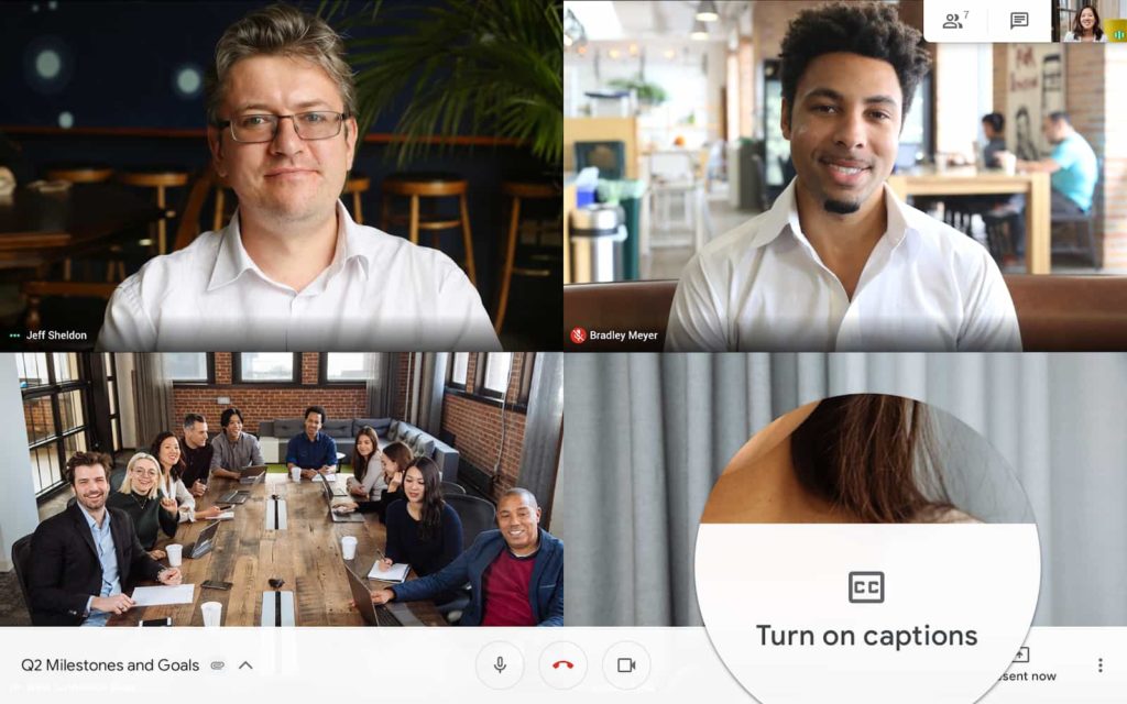 Live Caption in Google Meets for Web
