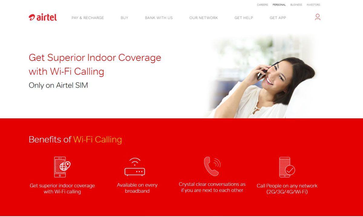 Airtel WiFi Calling now works with any broadband connection