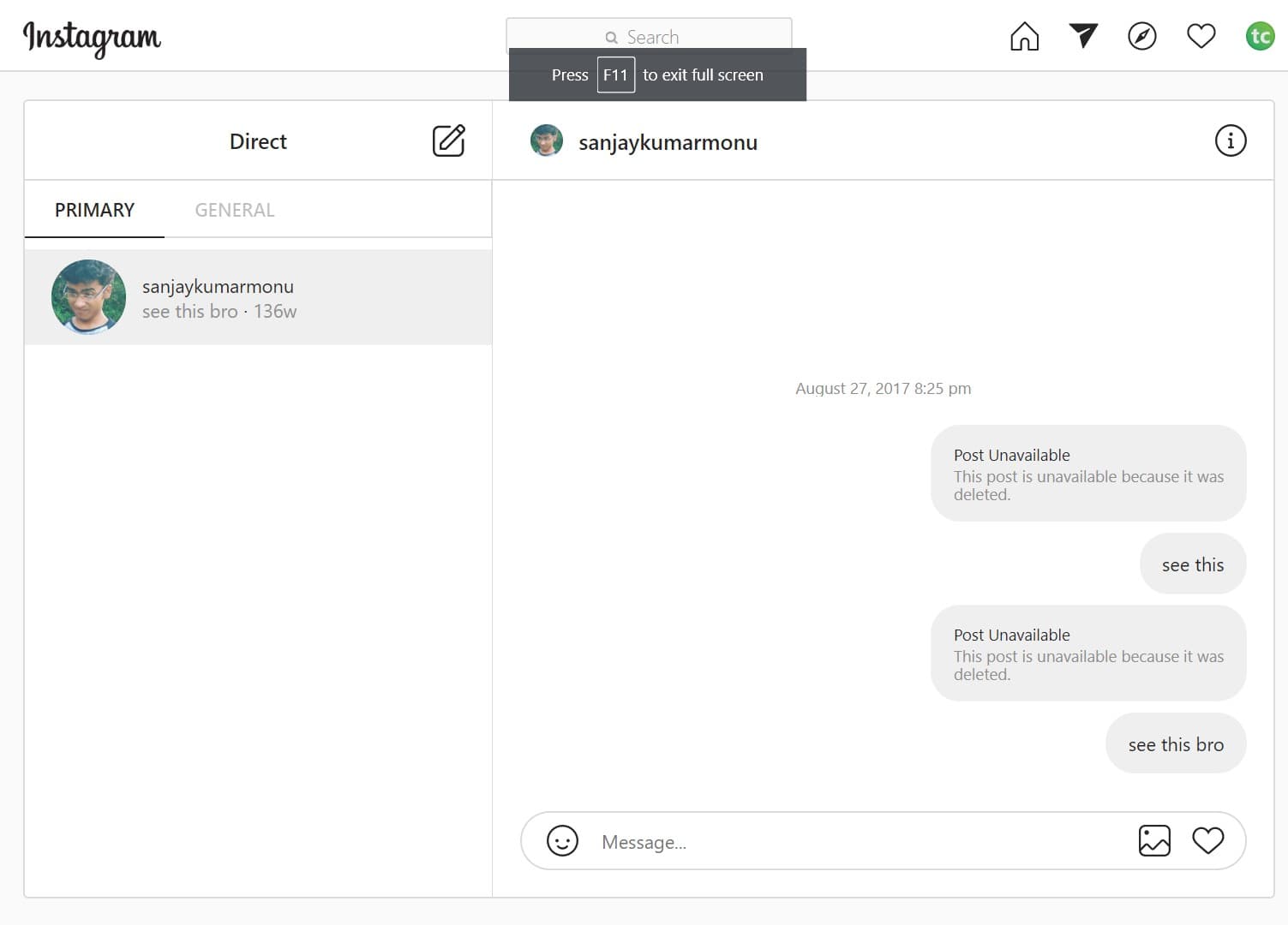 Instagram Direct Messages is now available on Desktop