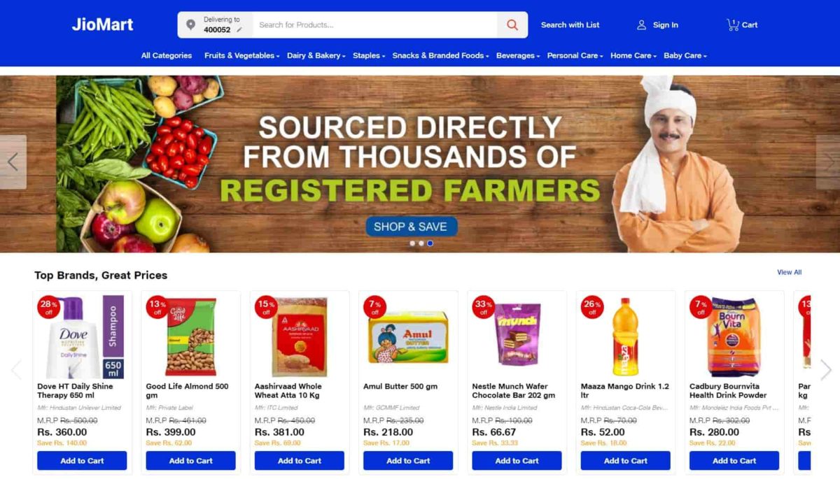 JioMart Website Goes Live