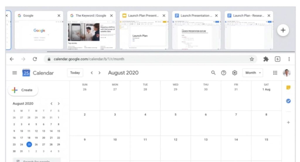 Touch Friendly Tabs in Tablet Mode
