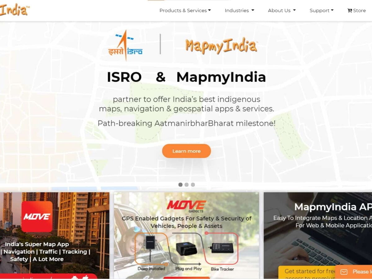 ISRO Partnered with MapmyIndia to create India's Own Mapping Portal