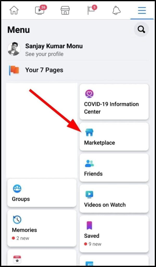 Where to find Facebook Marketplace on Android