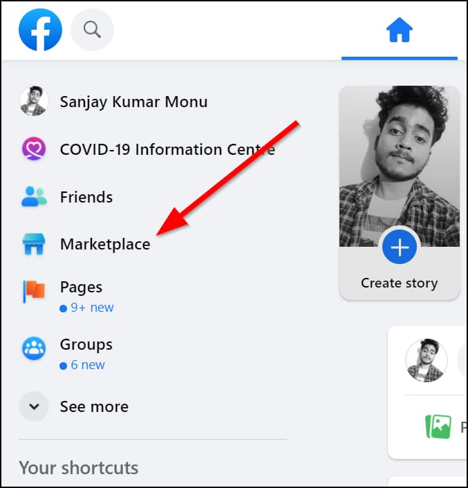 Where to find Facebook Marketplace on Desktop