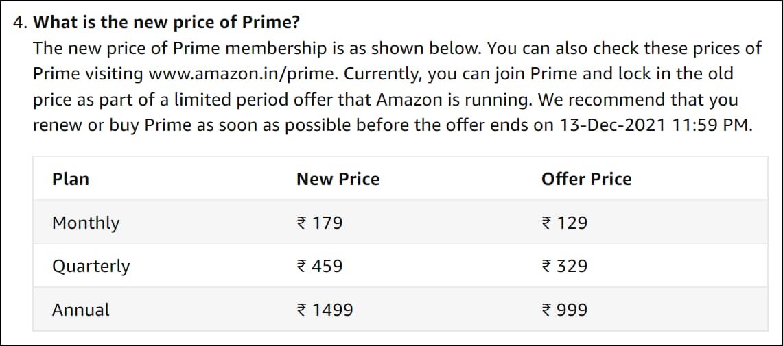 Amazon Prime Membership 50 Percent Costlier in India